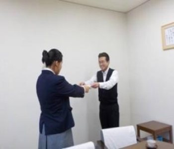 内定証書授与式の写真