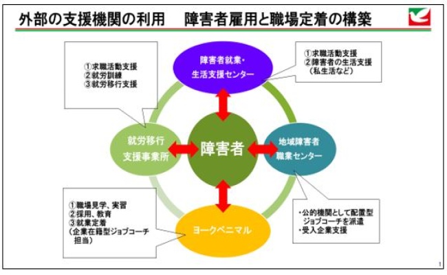 同社と外部の支援機関との連携図の画像