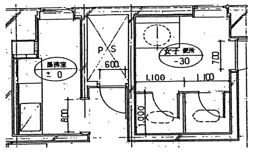 改造前のトイレ図面