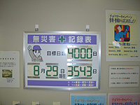 無災害記録3,500日（2005年7月17日現在）を達成