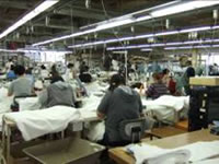 中村工場内  縫製作業