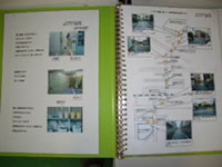 作業指示書と出勤・帰宅時の地図