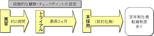 段階的な観察・チェックポイントの設定