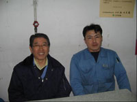 お話を伺った常務取締役の平川さん（左）障害者の直属の上司である主任の塩田さん（右）