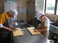 食材の切り込み