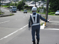 Aさんによる交通警備業務