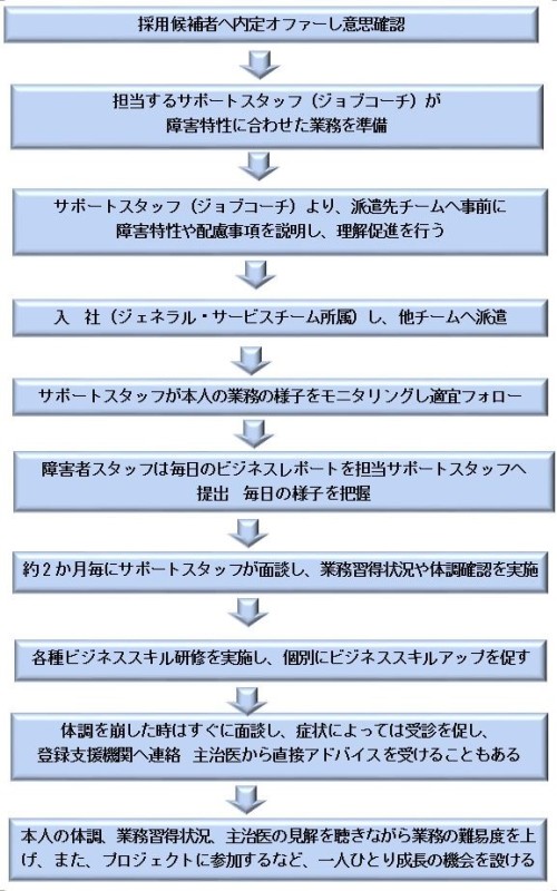 入社後の成長モデルの画像